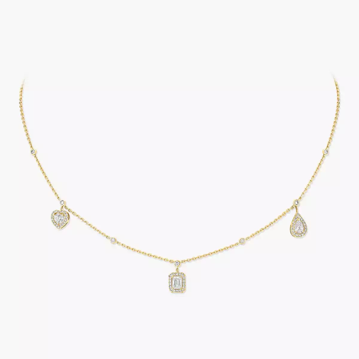 [Clara Jewely]My Twin Diamond Necklace in Silver