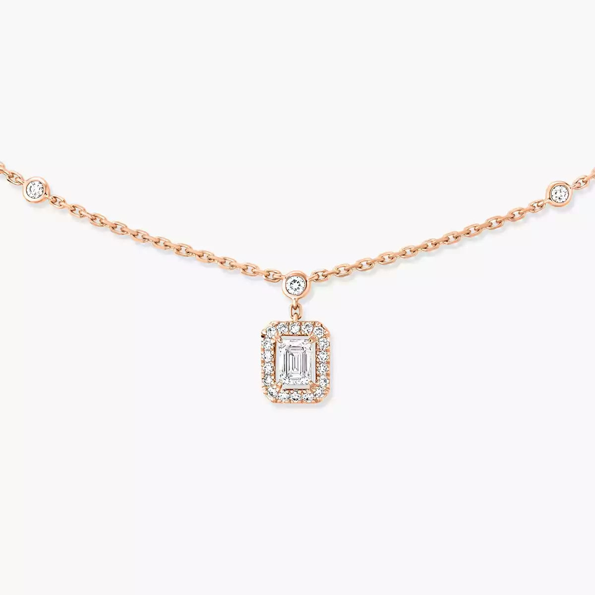 [Clara Jewely]My Twin Diamond Necklace in Silver