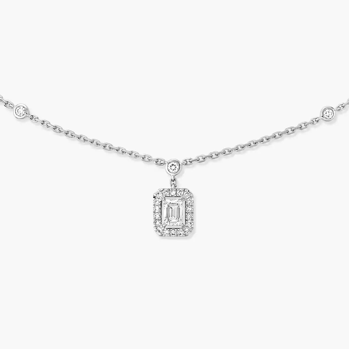 [Clara Jewely]My Twin Diamond Necklace in Silver