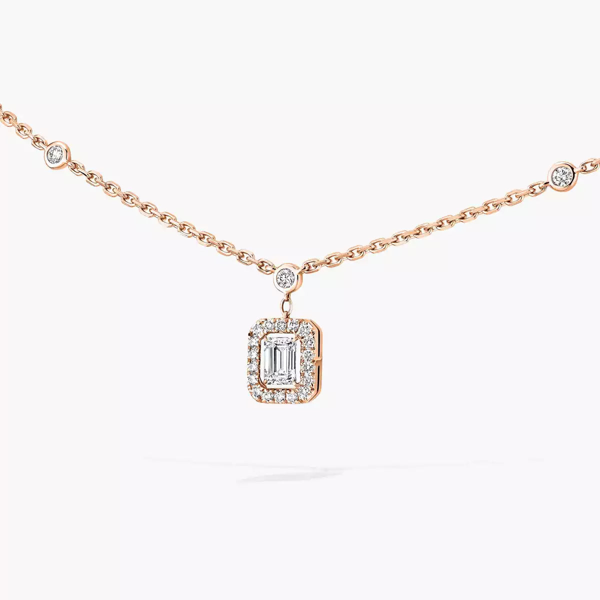 [Clara Jewely]My Twin Diamond Necklace in Silver