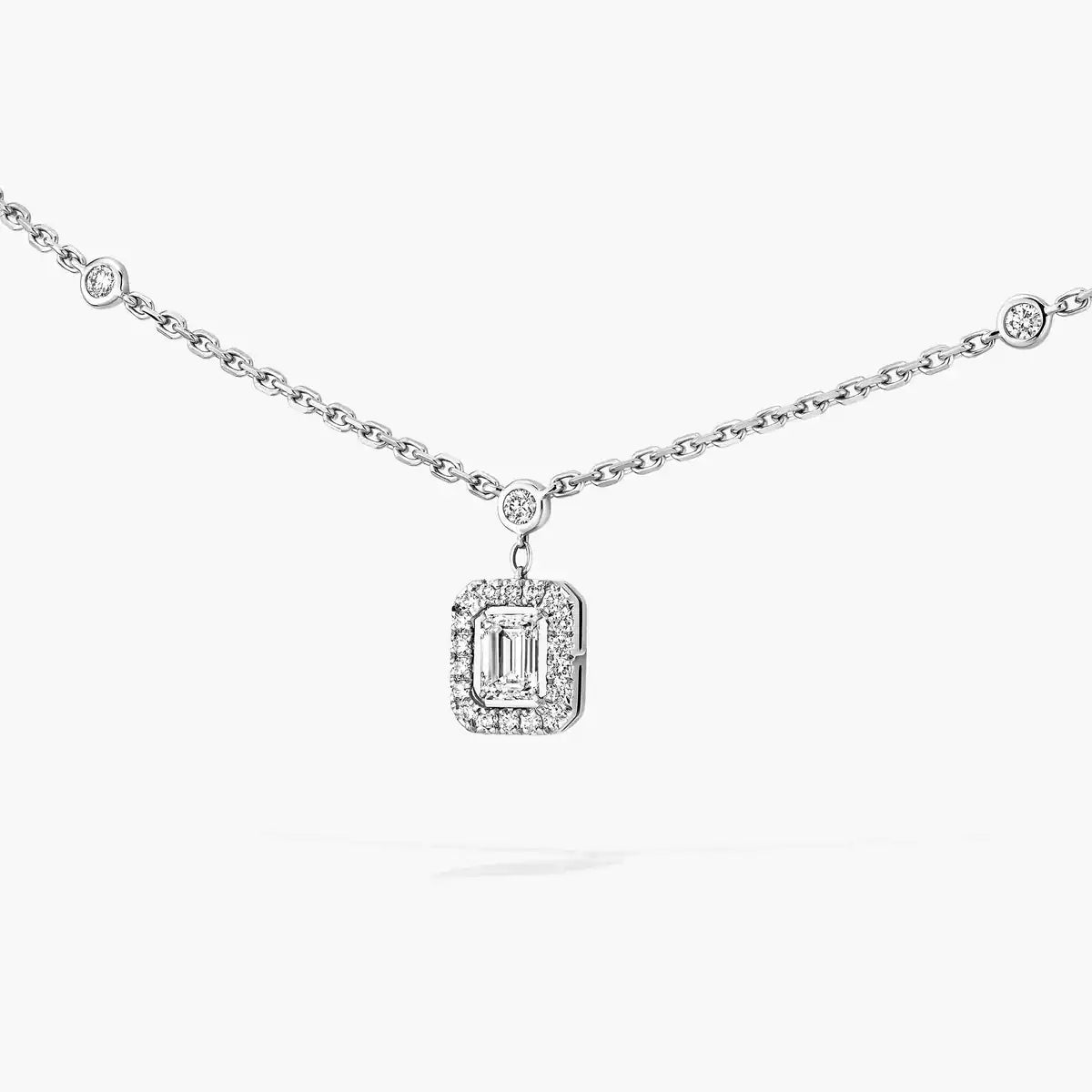 [Clara Jewely]My Twin Diamond Necklace in Silver