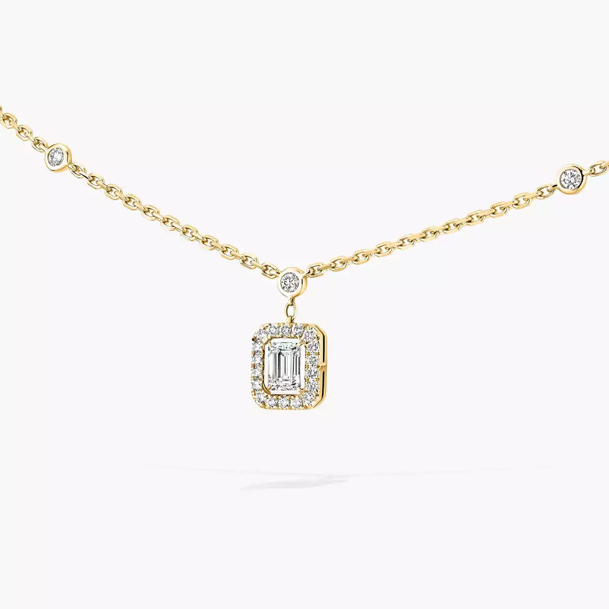 [Clara Jewely]My Twin Diamond Necklace in Silver