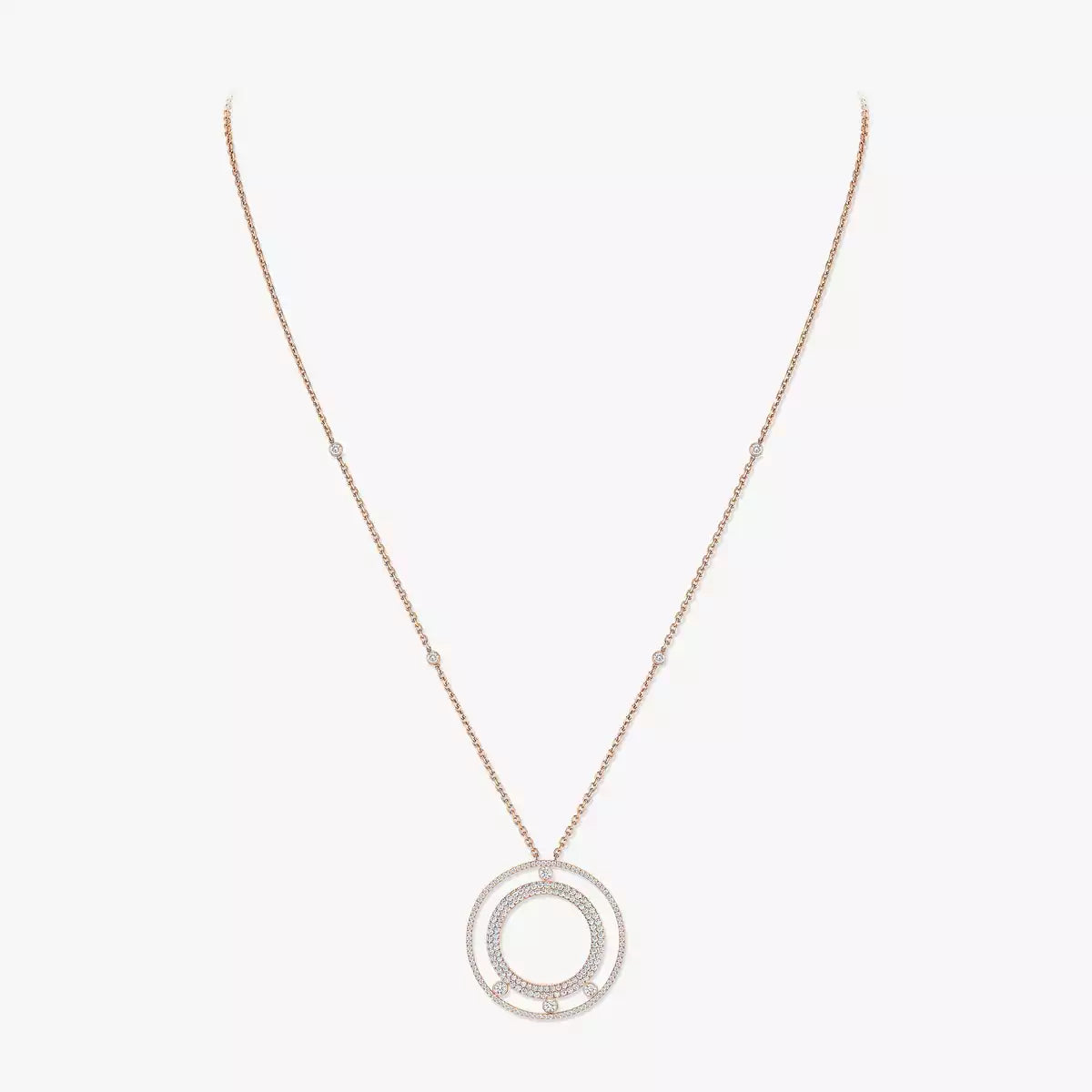 [Clara Jewely]Move Romane Long Pave_-Set Diamond Necklace