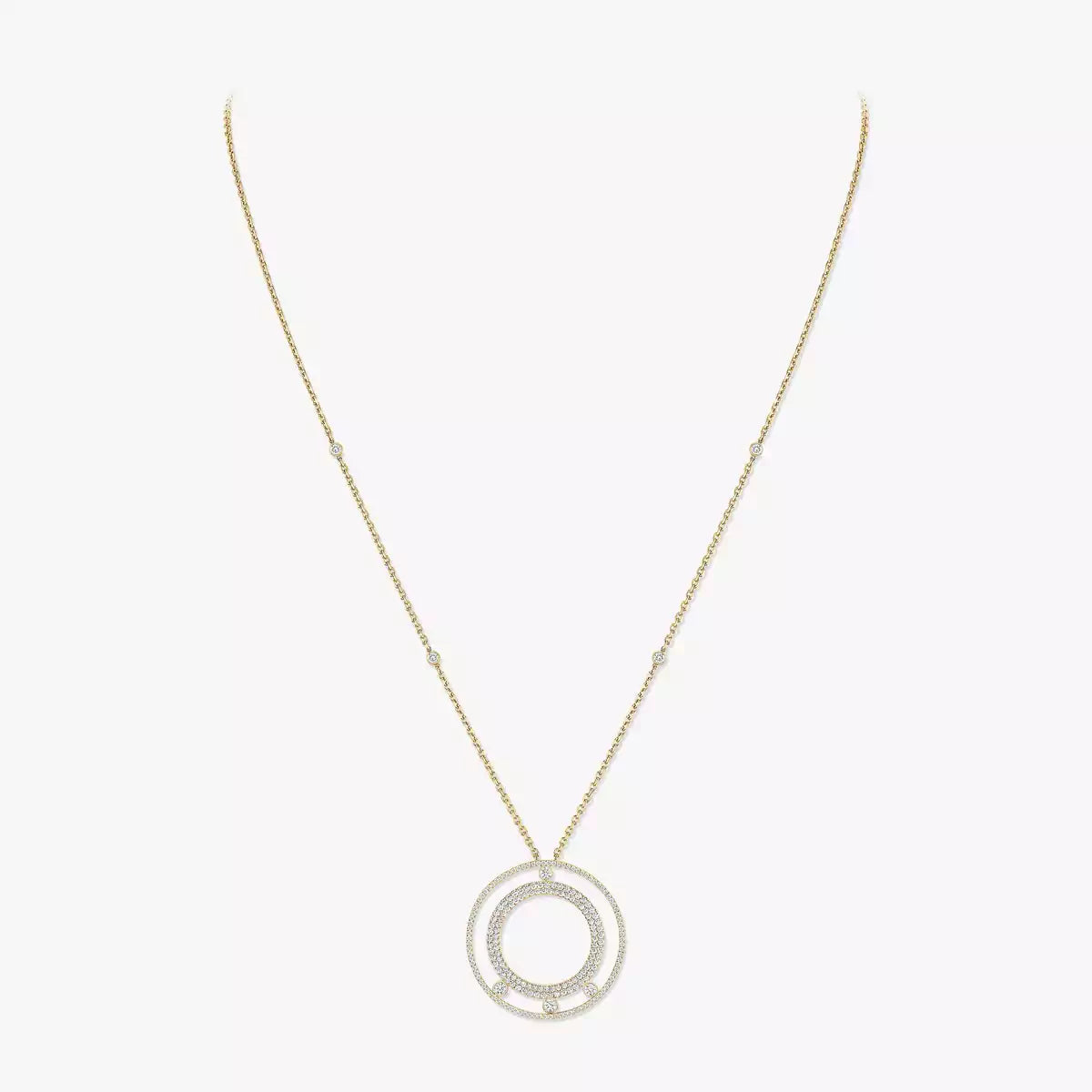 [Clara Jewely]Move Romane Long Pave_-Set Diamond Necklace