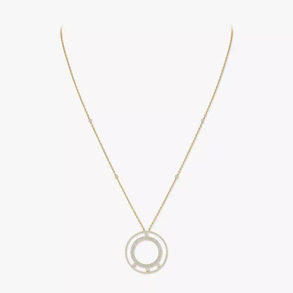 [Clara Jewely]Move Romane Long Pave_-Set Diamond Necklace