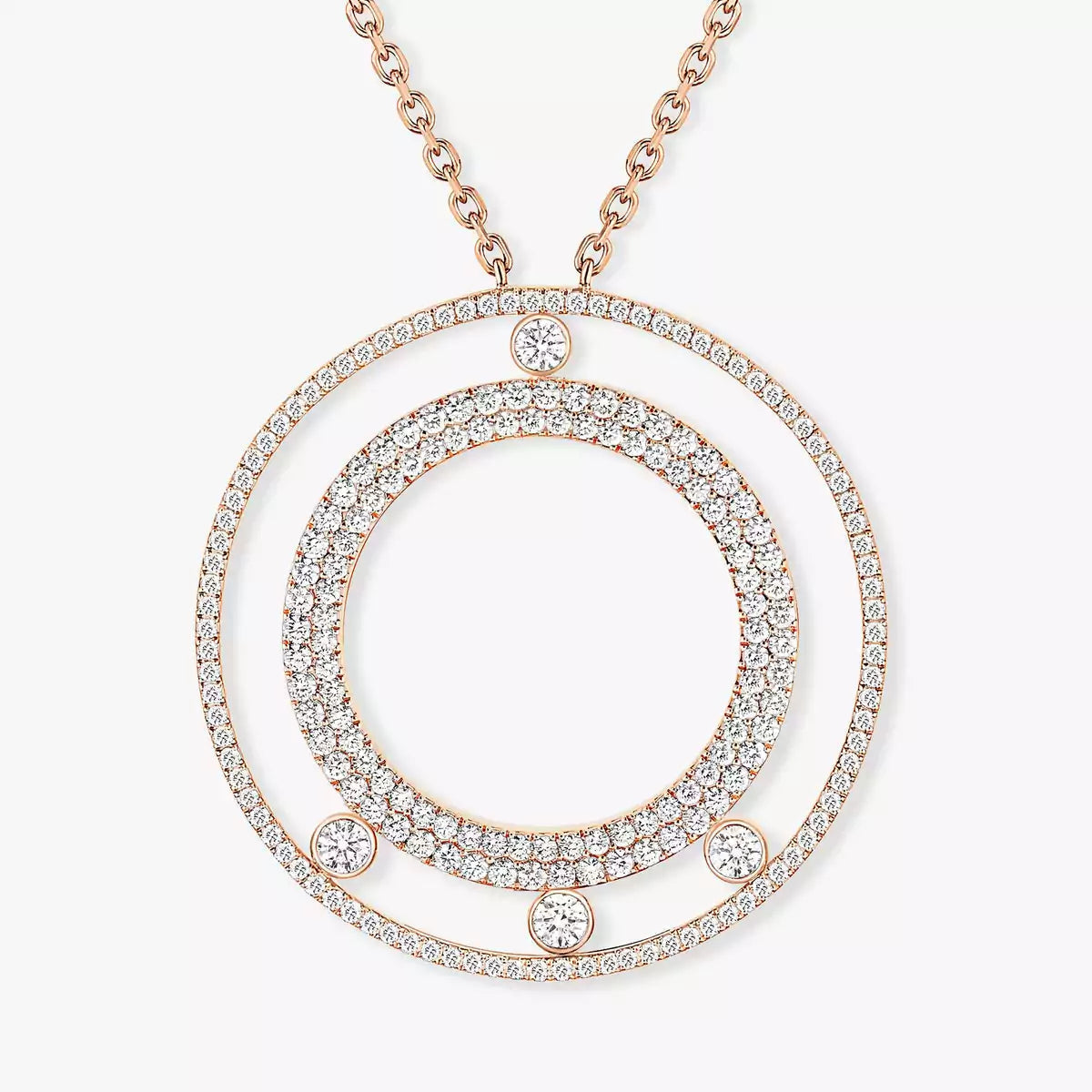 [Clara Jewely]Move Romane Long Pave_-Set Diamond Necklace
