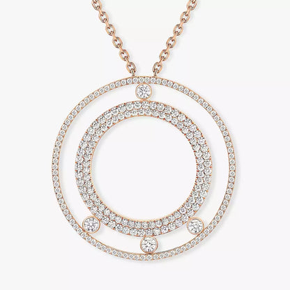 [Clara Jewely]Move Romane Long Pave_-Set Diamond Necklace