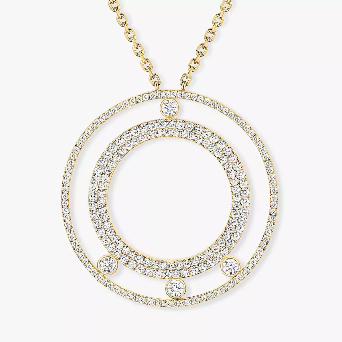 [Clara Jewely]Move Romane Long Pave_-Set Diamond Necklace