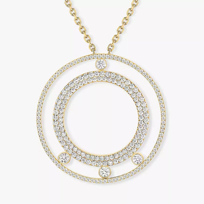 [Clara Jewely]Move Romane Long Pave_-Set Diamond Necklace