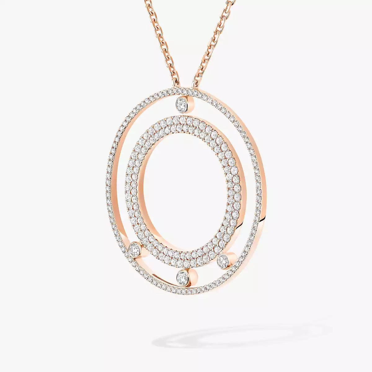 [Clara Jewely]Move Romane Long Pave_-Set Diamond Necklace