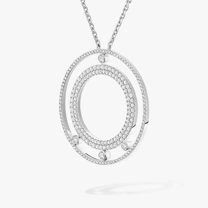 [Clara Jewely]Move Romane Long Pave_-Set Diamond Necklace