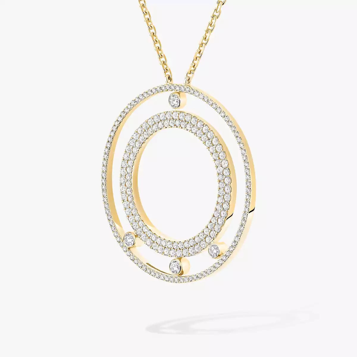[Clara Jewely]Move Romane Long Pave_-Set Diamond Necklace