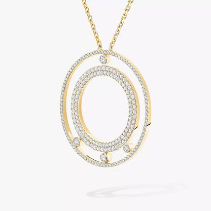 [Clara Jewely]Move Romane Long Pave_-Set Diamond Necklace