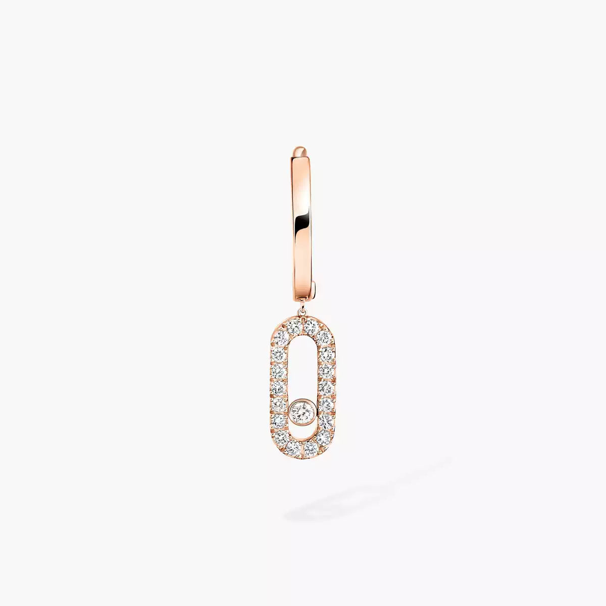 [Clara Jewely]Move Uno Single Diamond Hoop Earring