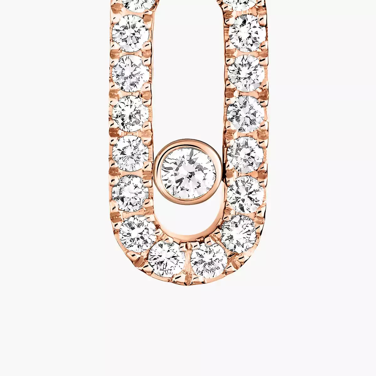 [Clara Jewely]Move Uno Single Diamond Hoop Earring