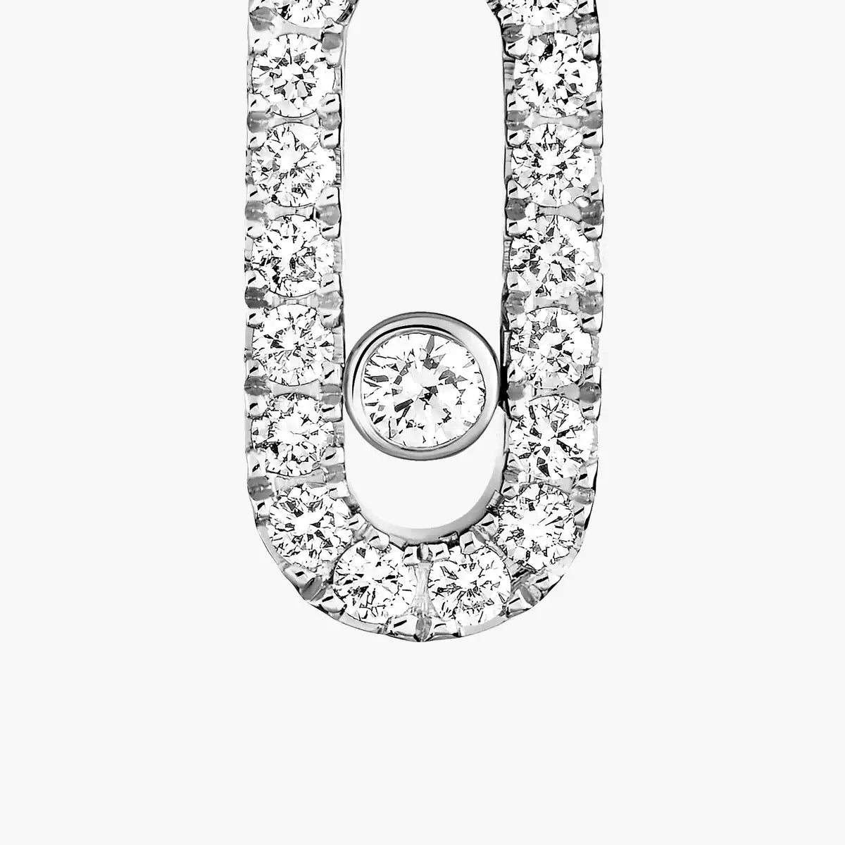 [Clara Jewely]Move Uno Single Diamond Hoop Earring