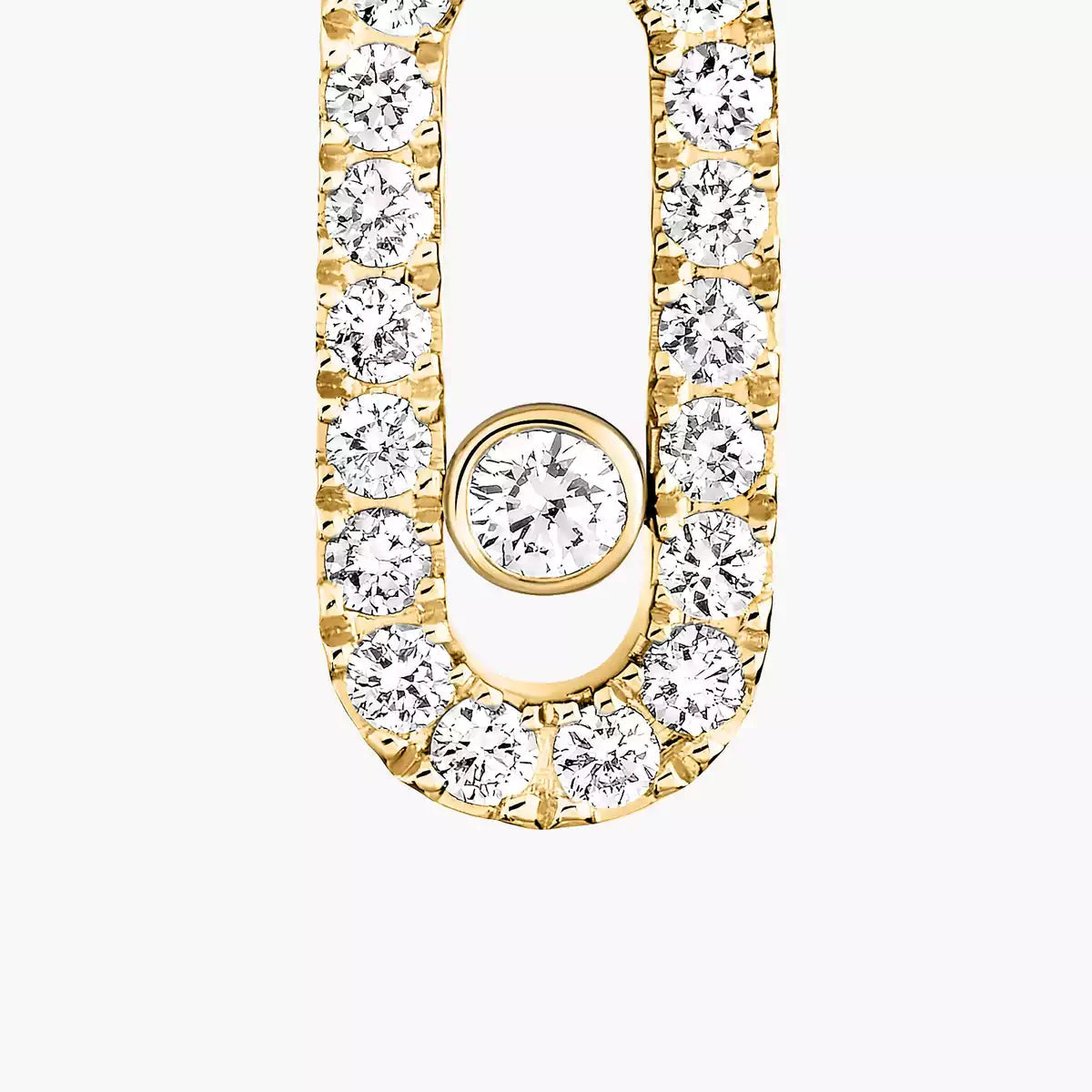 [Clara Jewely]Move Uno Single Diamond Hoop Earring