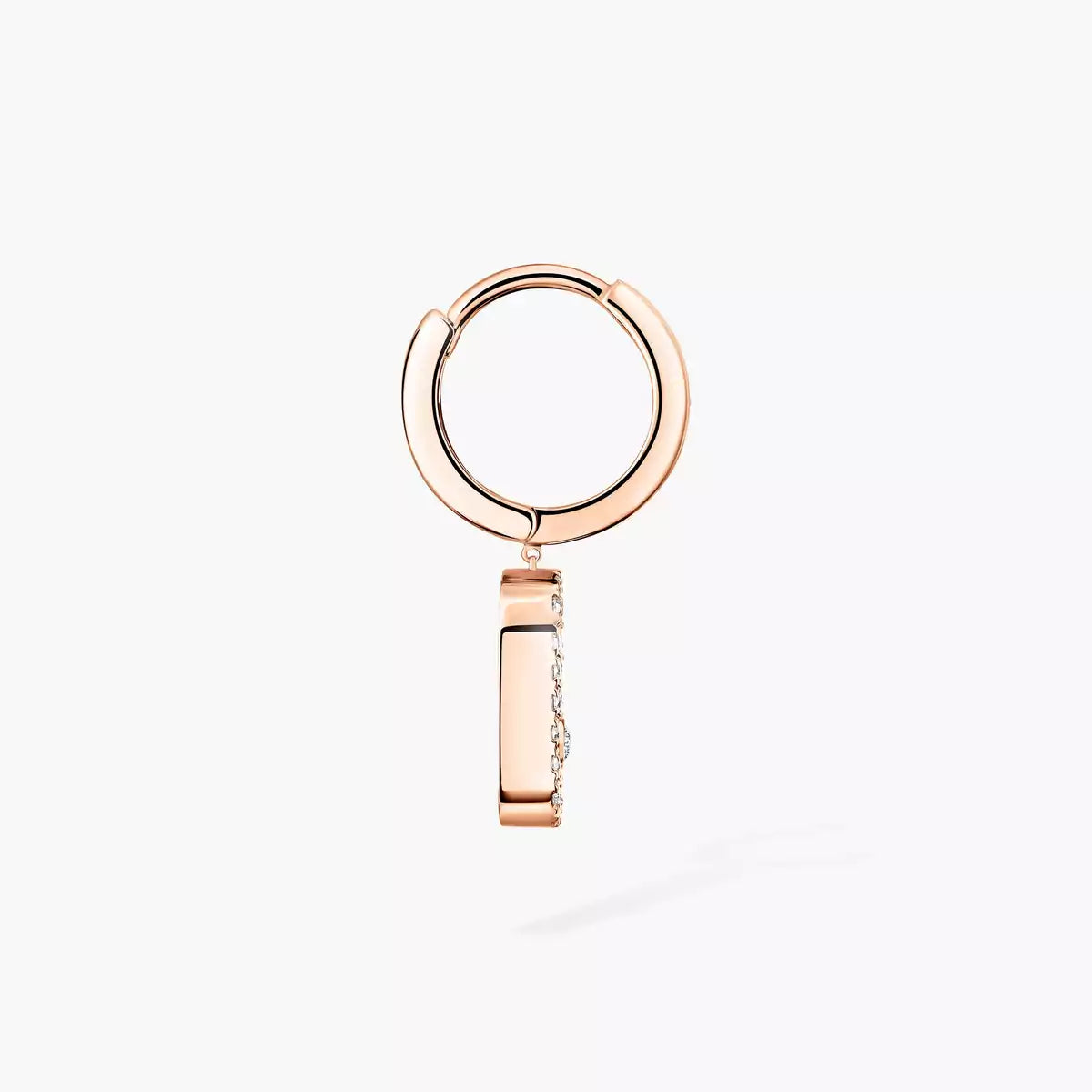 [Clara Jewely]Move Uno Single Diamond Hoop Earring