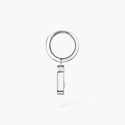 [Clara Jewely]Move Uno Single Diamond Hoop Earring