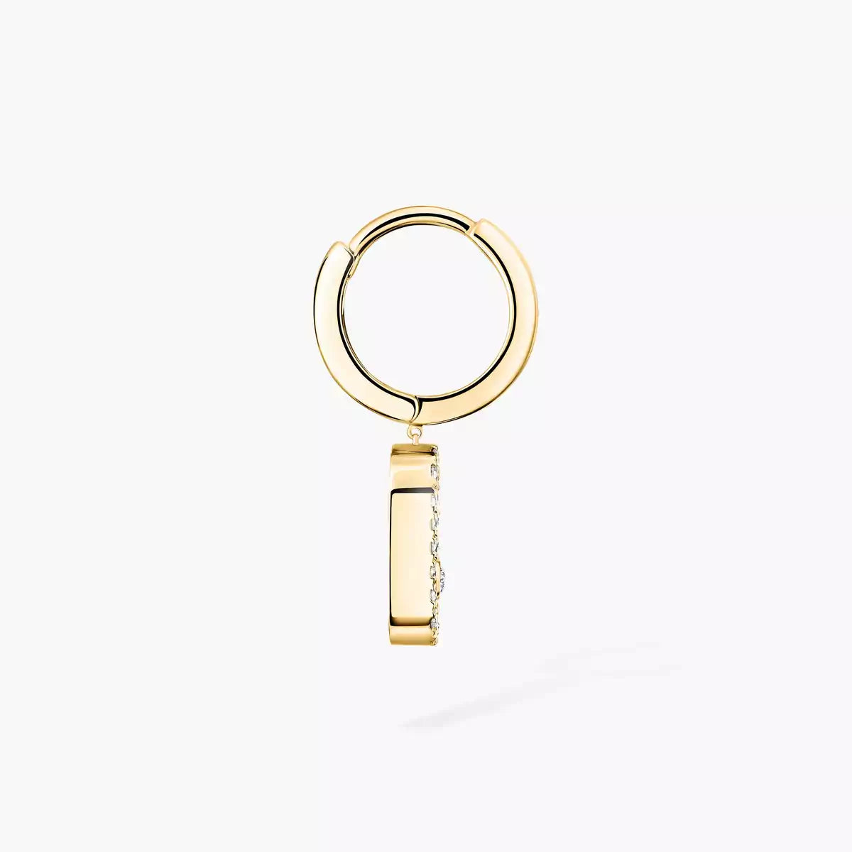 [Clara Jewely]Move Uno Single Diamond Hoop Earring