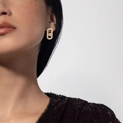 [Clara Jewely]So Move Pave_-Set Diamond Earrings in Silver
