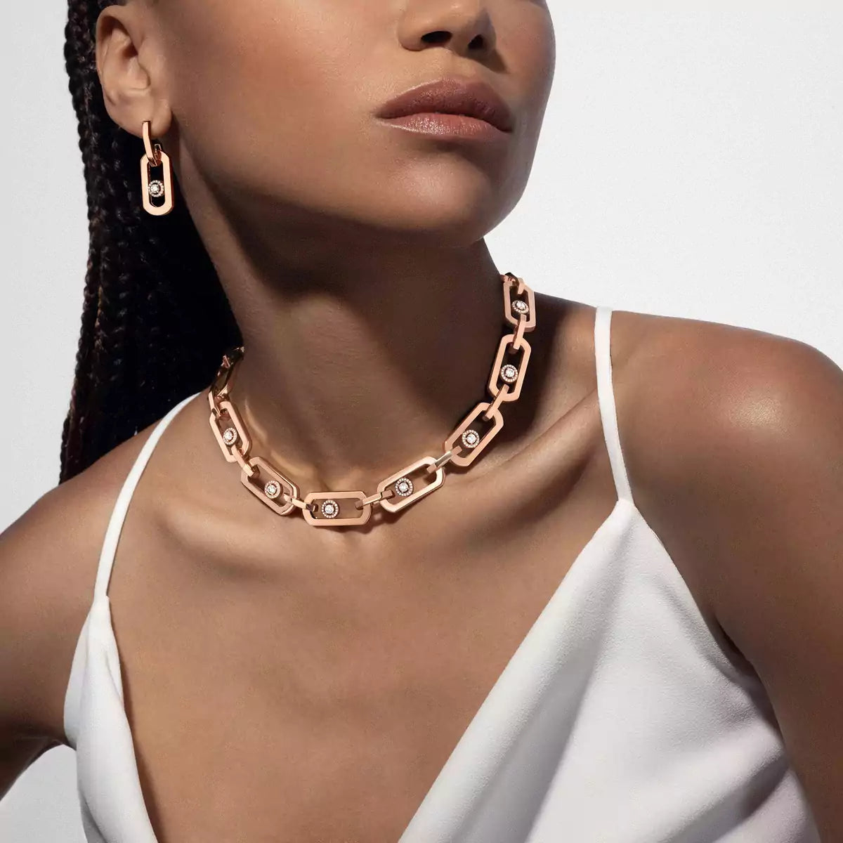 [Clara Jewely]So Move XL Diamond Pendant Earrings