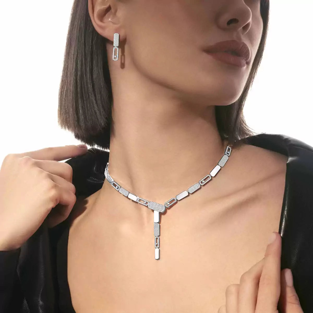 [Clara Jewely]Imperial Move SM Diamond Earrings
