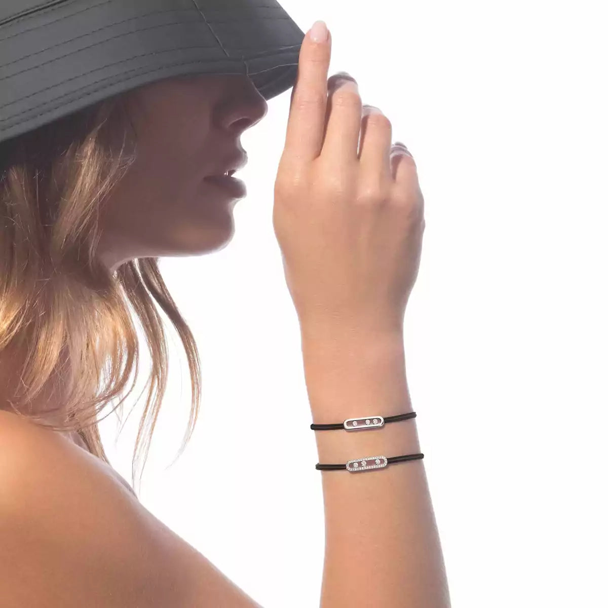 [Clara Jewely]Messika Care(s) pink cord pav茅 bracelet