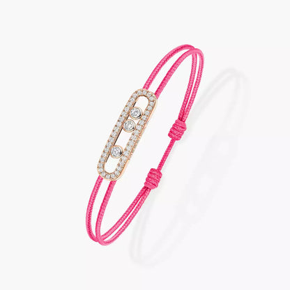 [Clara Jewely]Messika Care(s) pink cord pav茅 bracelet