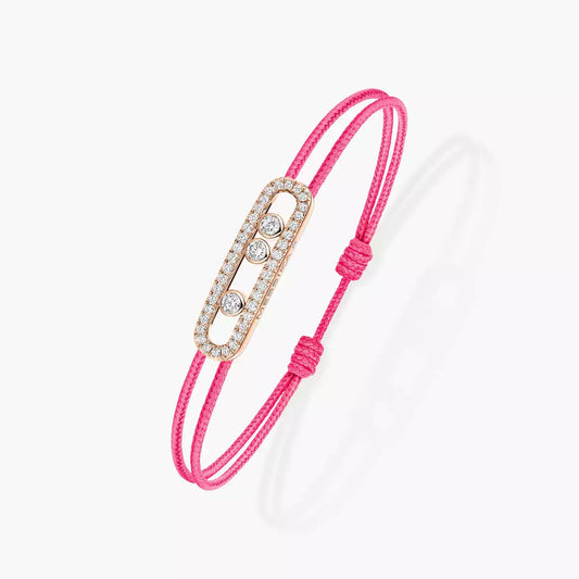 [Clara Jewely]Messika Care(s) pink cord pav茅 bracelet