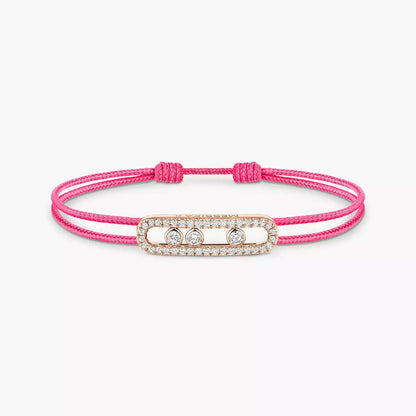 [Clara Jewely]Messika Care(s) pink cord pav茅 bracelet