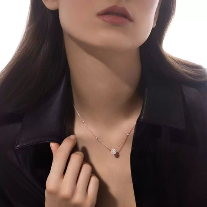 [Clara Jewely]Diamond Necklace 0,20ct Brilliant Shape Joy