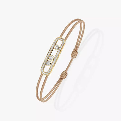 [Clara Jewely]Messika Care(s) pink cord pav茅 bracelet