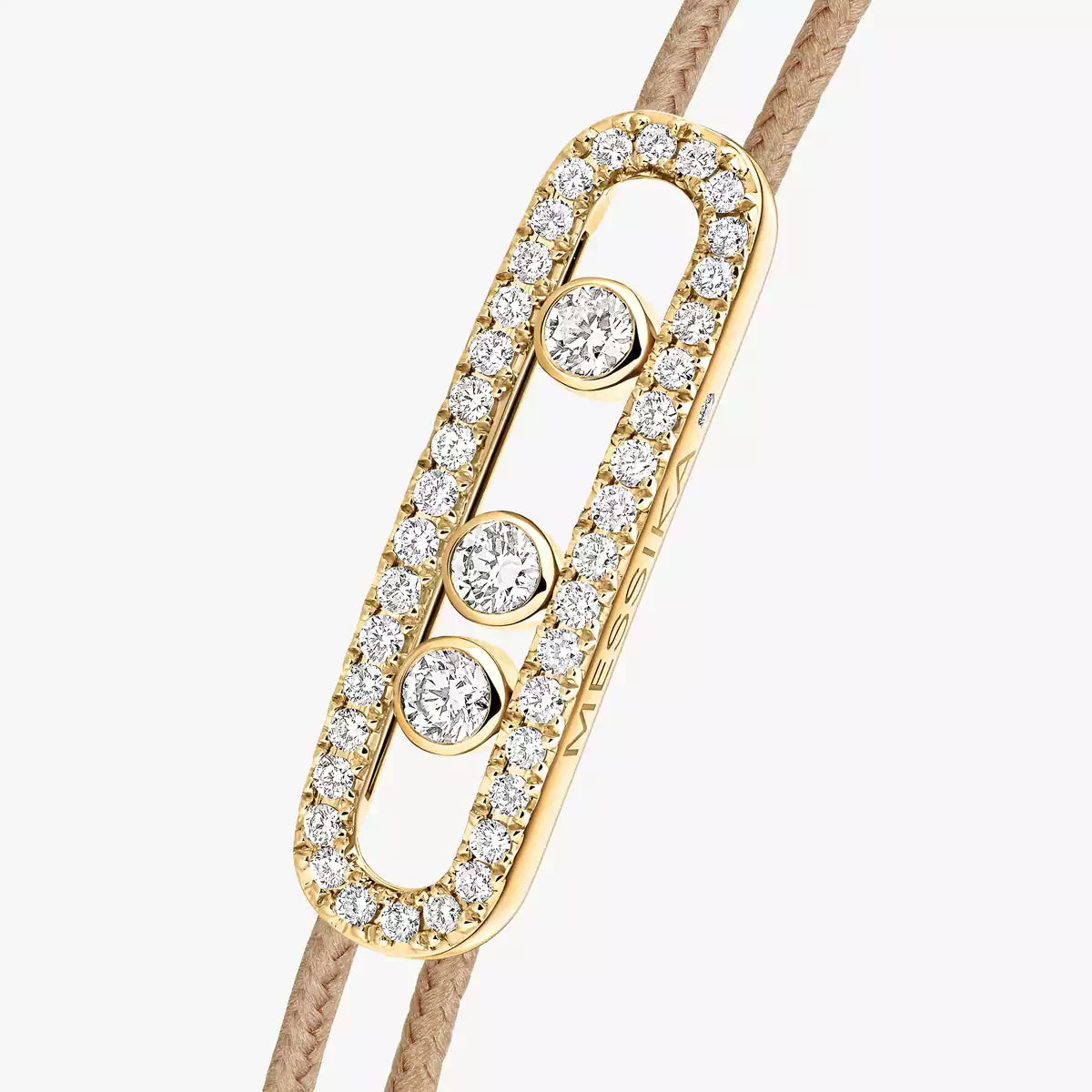 [Clara Jewely]Messika Care(s) pink cord pav茅 bracelet