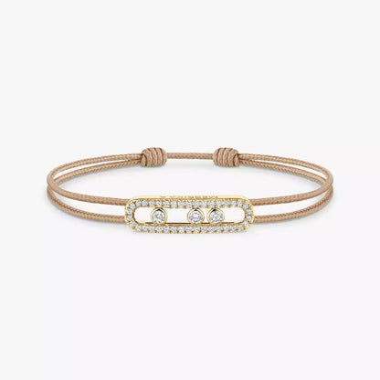 [Clara Jewely]Messika Care(s) pink cord pav茅 bracelet