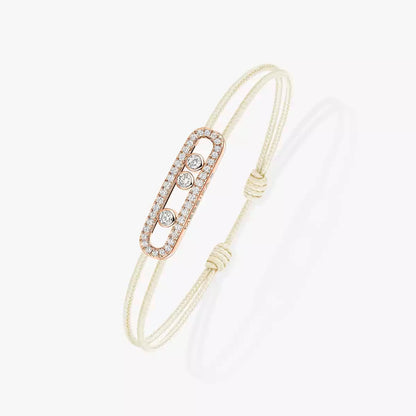 [Clara Jewely]Messika Care(s) pink cord pav茅 bracelet