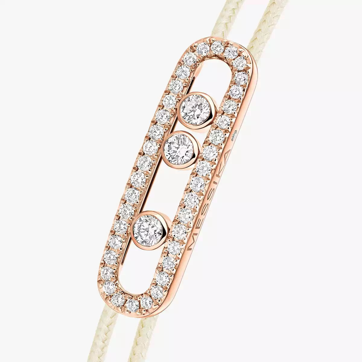 [Clara Jewely]Messika Care(s) pink cord pav茅 bracelet