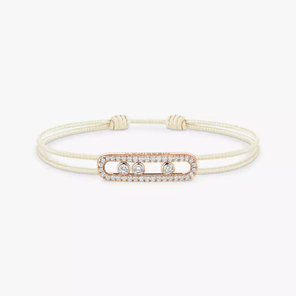 [Clara Jewely]Messika Care(s) pink cord pav茅 bracelet