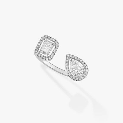 [Clara Jewely]MY TWIN TOI & MOI SILVER DIAMOND RING