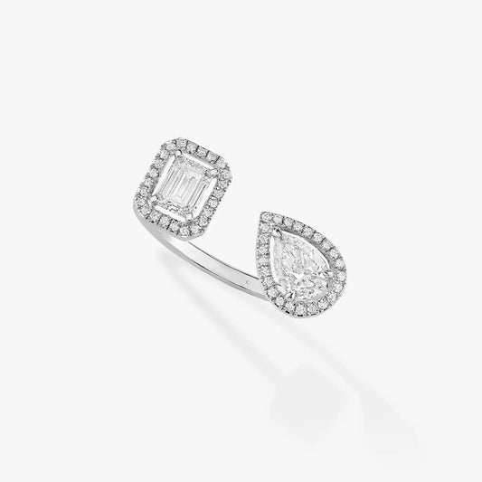 [Clara Jewely]MY TWIN TOI & MOI SILVER DIAMOND RING