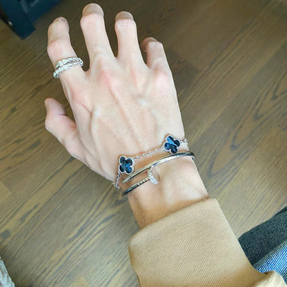 [Clara Jewels]CLOVER 5 MOTIF PIETERSITE BRACELET COLLECTION