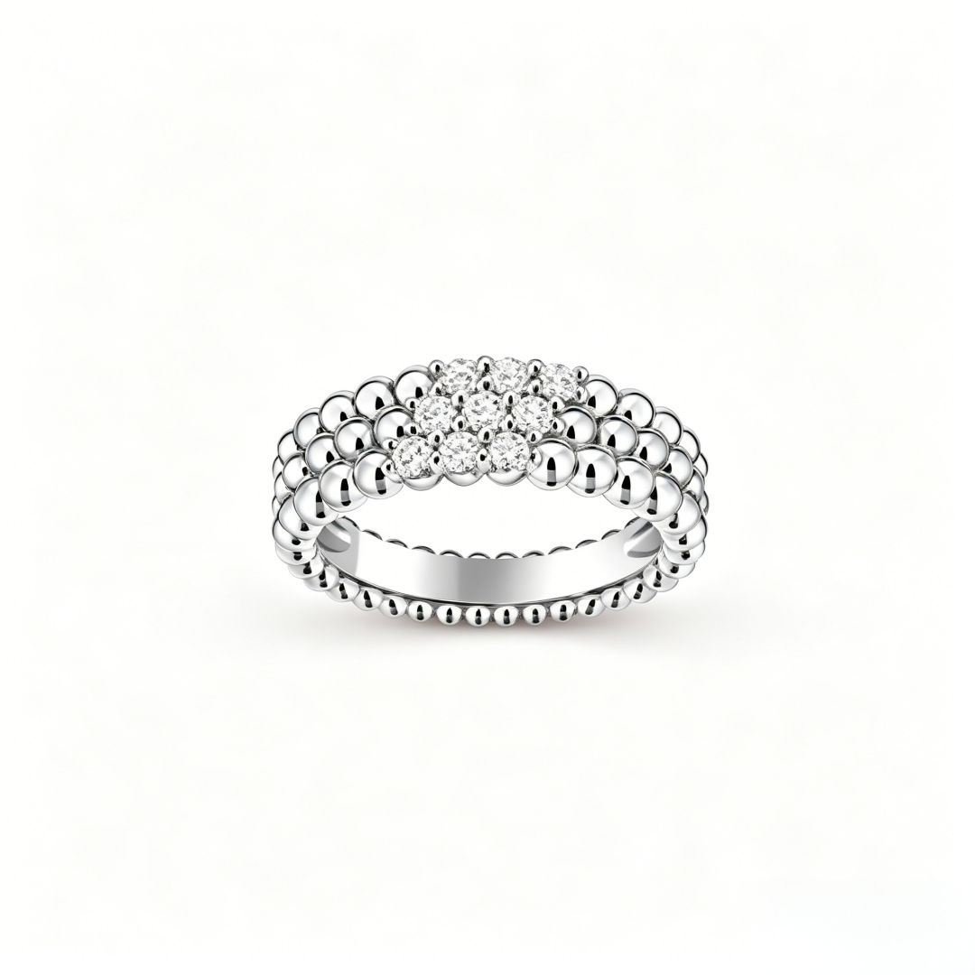 [Clara Jewels] THREE-ROW DIAMOND RING