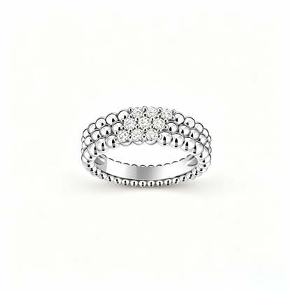 [Clara Jewels] THREE-ROW DIAMOND RING