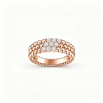 [Clara Jewels] THREE-ROW DIAMOND RING