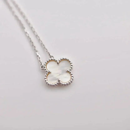 [Clara Jewels]CLOVER  15MM WHITE MOTHER-OF-PEARL SILVER