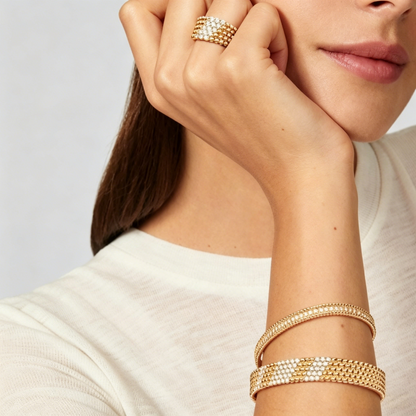 [Clara Jewels]  FIVE-ROW DIAMOND BRACELET