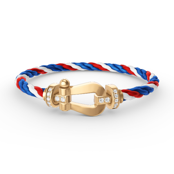 [Clara Jewels]FORCE LARGE HORSESHOE HALF DIAMOND BRACELET GOLD