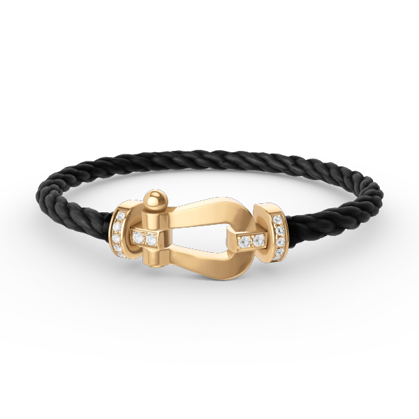 [Clara Jewels]FORCE LARGE HORSESHOE HALF DIAMOND BRACELET GOLD