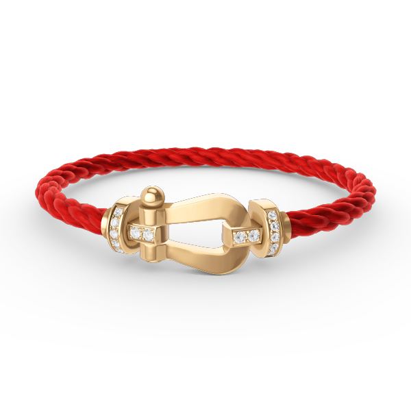 [Clara Jewels]FORCE LARGE HORSESHOE HALF DIAMOND BRACELET GOLD