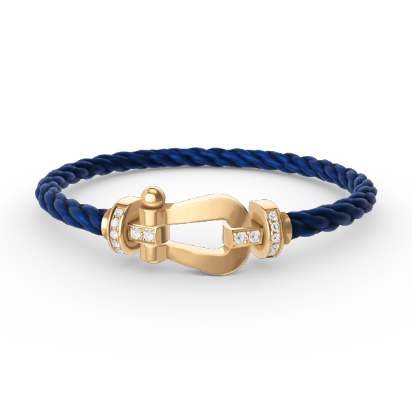 [Clara Jewels]FORCE LARGE HORSESHOE HALF DIAMOND BRACELET GOLD